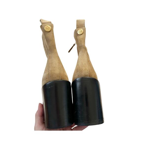 Tory Burch Sierra Suede Boot 11 Tan NEW - Picture 7 of 11